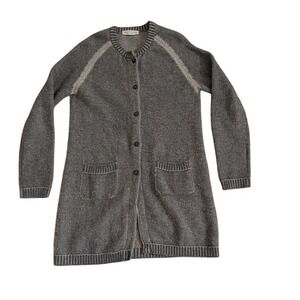 Amina Rubinacci Long Knit Cardigan Lana/Cashmere Made in Italy Size 44/L